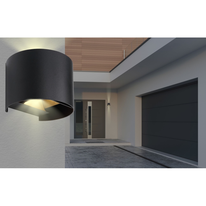 Globo - LED-Wandleuchte für den Außenbereich 2xLED/3W/230V IP44 schwarz