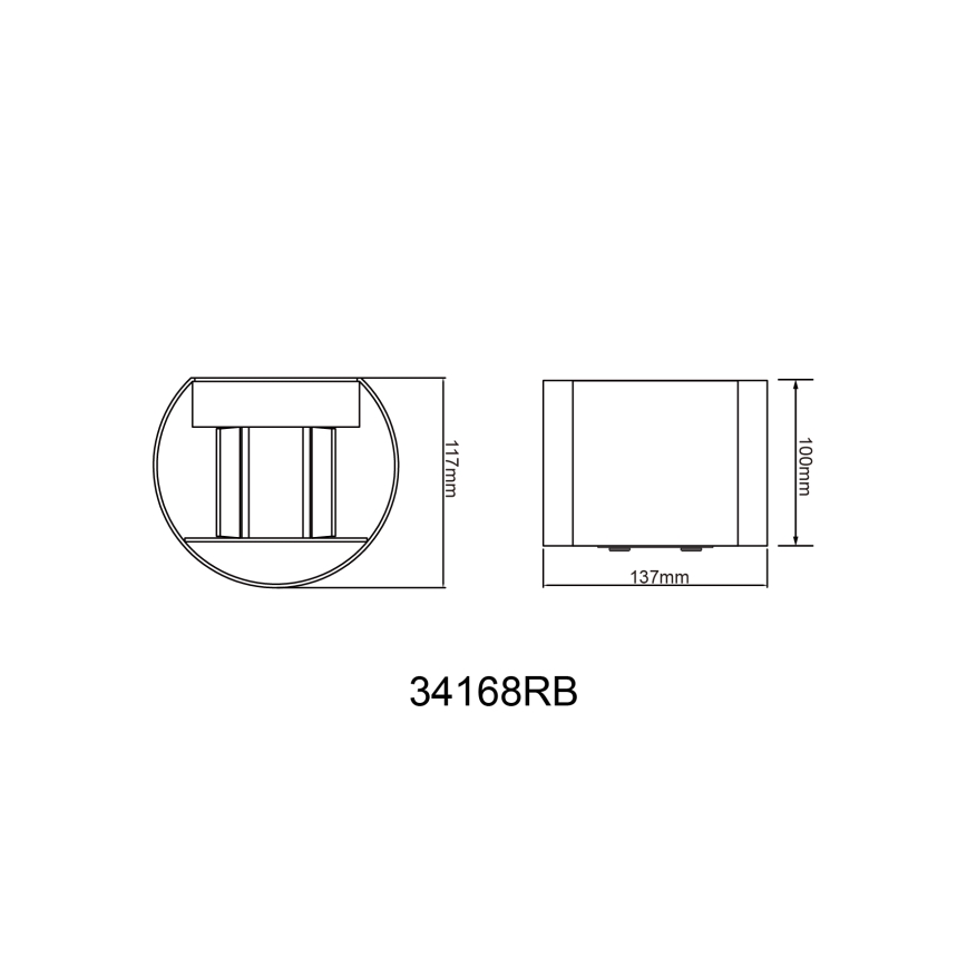 Globo - LED-Wandleuchte für den Außenbereich 2xLED/3W/230V IP44 schwarz