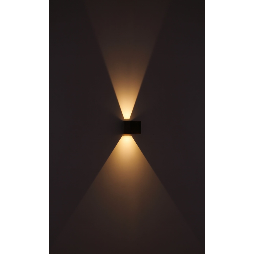 Globo - LED-Wandleuchte für den Außenbereich 2xLED/3W/230V IP44 braun
