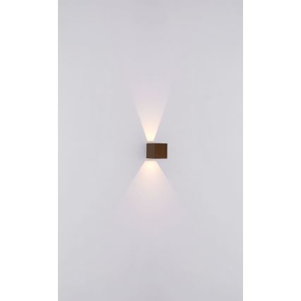 Globo - LED-Wandleuchte für den Außenbereich 2xLED/3W/230V IP44 braun