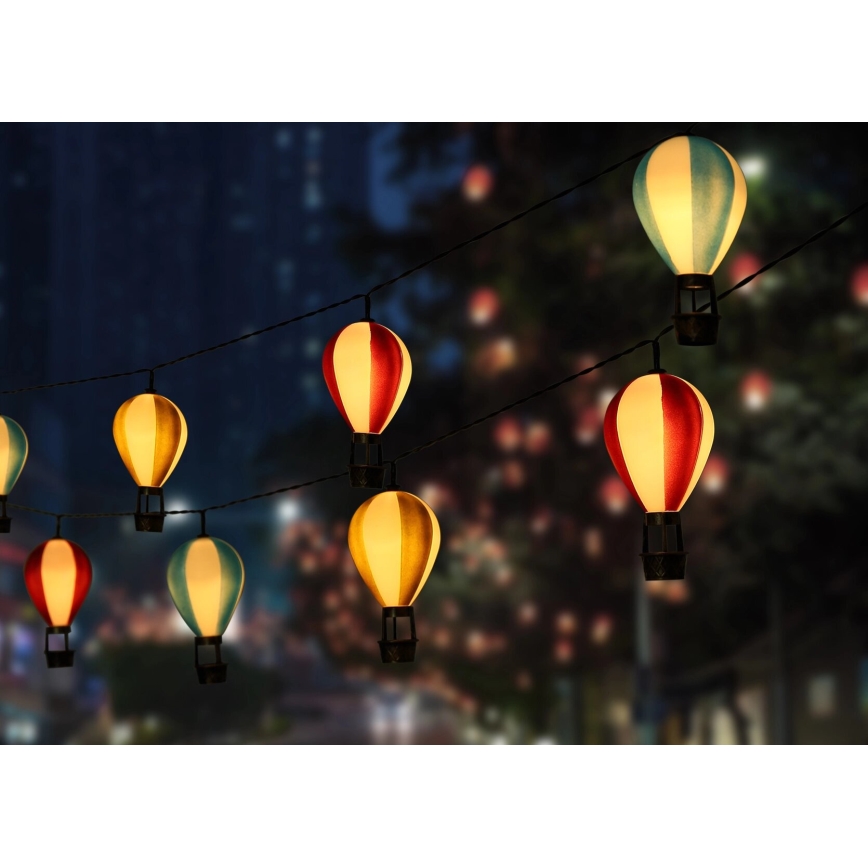 Globo - LED-Solarlichterkette 9xLED/0,06W/3V 390 cm IP44