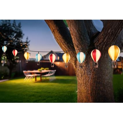 Globo - LED-Solarlichterkette 9xLED/0,06W/3V 390 cm IP44