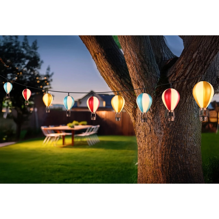 Globo - LED-Solarlichterkette 9xLED/0,06W/3V 390 cm IP44