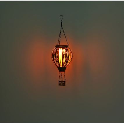 Globo - LED Hängende Solar-Dekoration 12xLED/0,02W/3V IP44 300 mAh fliegender Ballon