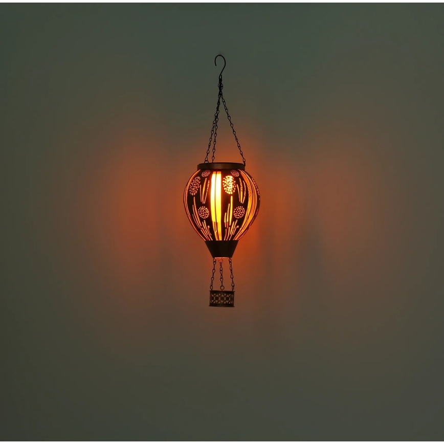 Globo - LED Hängende Solar-Dekoration 12xLED/0,02W/3V IP44 300 mAh fliegender Ballon