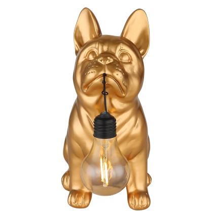 Globo - LED-Solarleuchte LED/3V IP44 300 mAh goldener Hund
