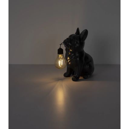 Globo - LED-Solarleuchte LED/3V IP44 300 mAh schwarzer Hund