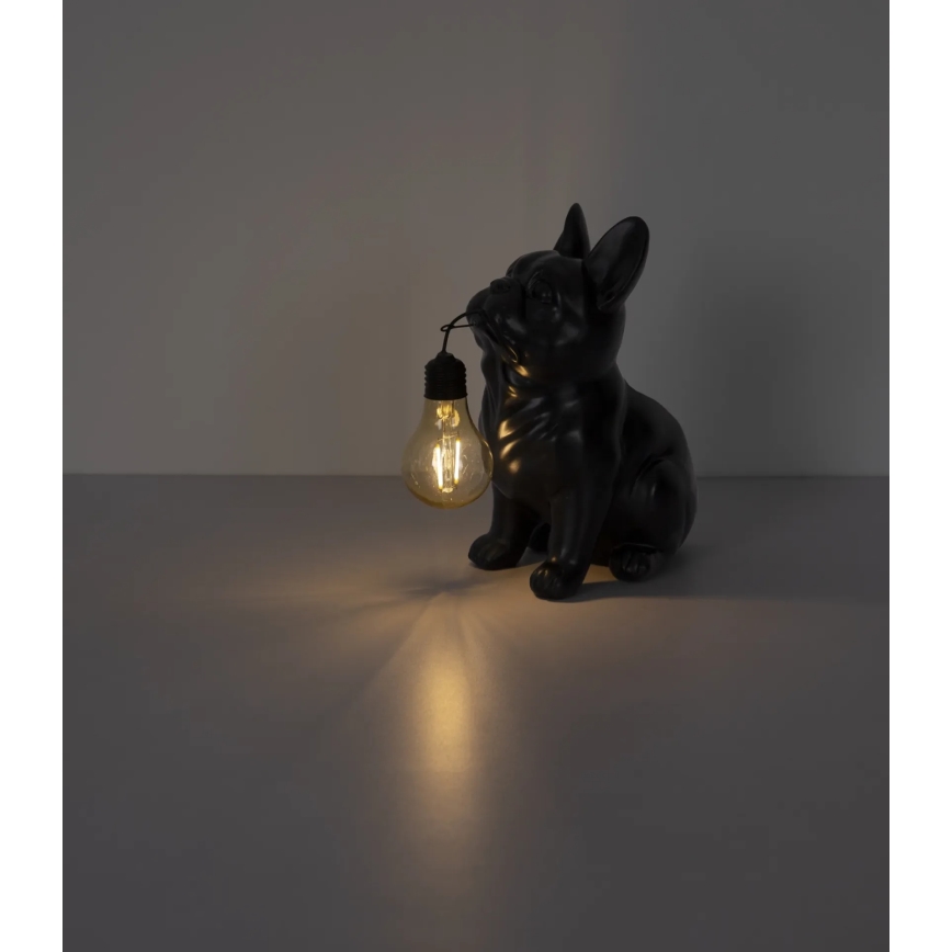 Globo - LED-Solarleuchte LED/3V IP44 300 mAh schwarzer Hund