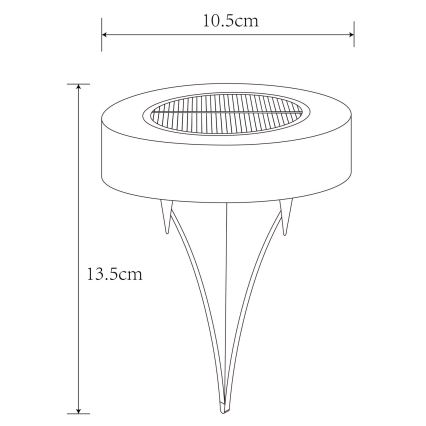 Globo – SET 2x LED-Solarleuchte LED/0,8W/3V 3200K IP44