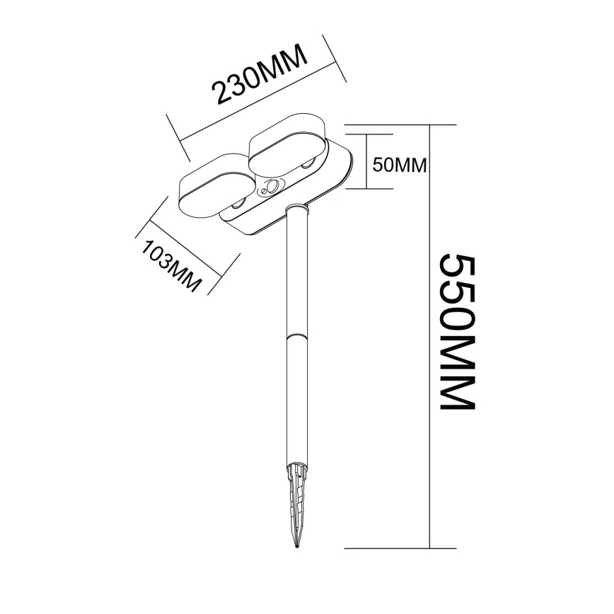 Globo - LED Solarleuchte mit Sensor LED/7,2W/3V IP44 1200 mAh