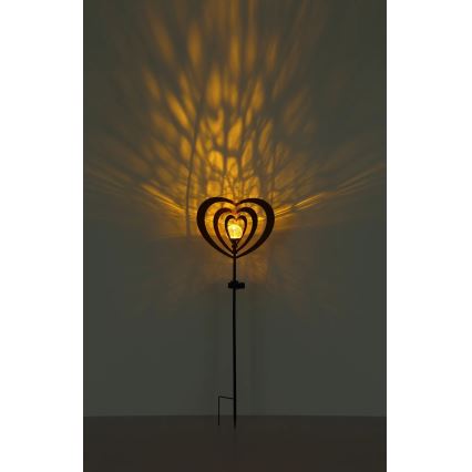 Globo - LED-Solarleuchte LED/3V IP44 300 mAh Rostiges Herz