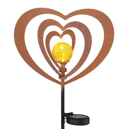 Globo - LED-Solarleuchte LED/3V IP44 300 mAh Rostiges Herz