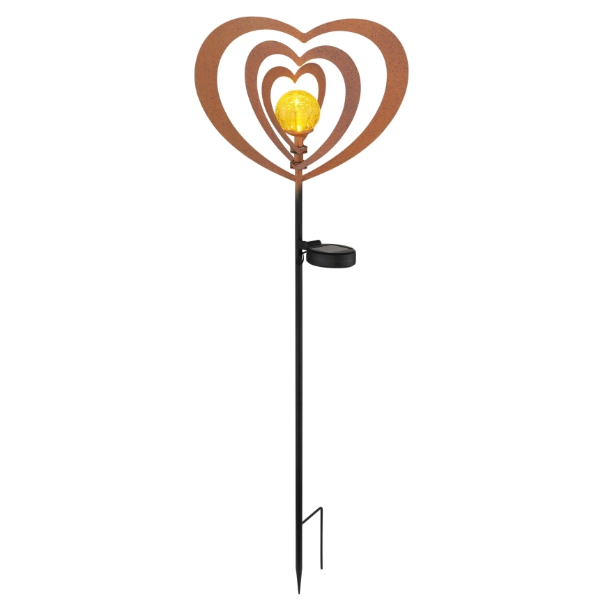 Globo - LED-Solarleuchte LED/3V IP44 300 mAh Rostiges Herz