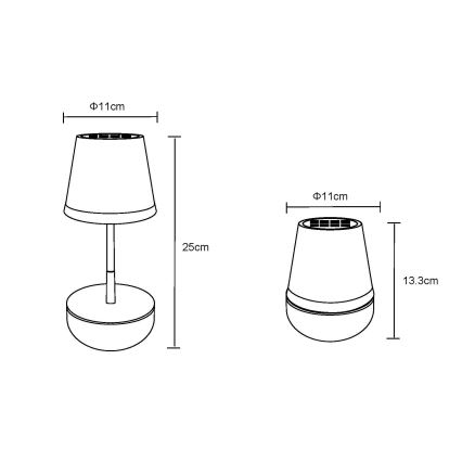 Globo - LED-Solarleuchte 10xLED/0,06W/3V IP44 schwarz
