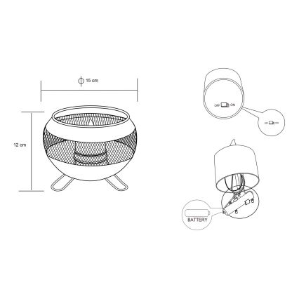 Globo - LED-Solarbeleuchtung LED/1,2V IP44