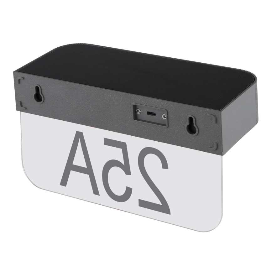 Globo - LED-Solar-Hausnummer LED/6W/3,7V IP54 1800 mAh