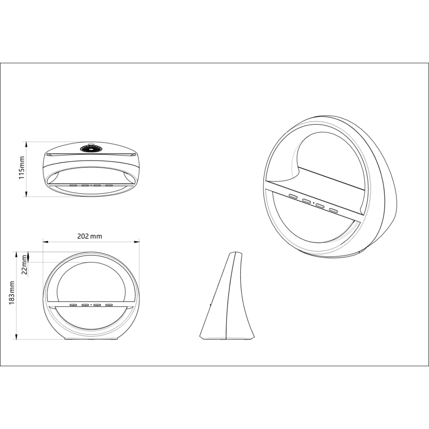 Globo - LED RGB wiederaufladbare Touch-Tischlampe mit Lautsprecher LED/3,5W/5V 1800 mAh