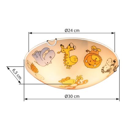 Globo - Kinder-Deckenleuchte 2xE27/60W/230V