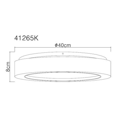 Globo - LED-Deckenleuchte LED/24W/230V d 40 cm 4000K weiß