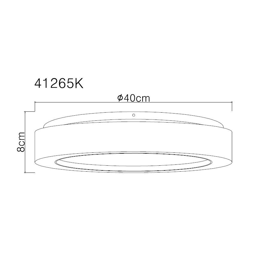 Globo - LED-Deckenleuchte LED/24W/230V d 40 cm 4000K weiß