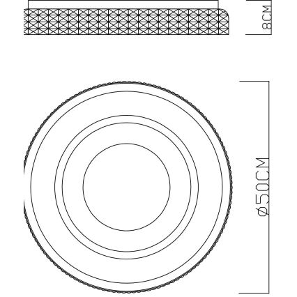 Globo - LED dimmbare Deckenleuchte LED/52W/230V 2700-6000K + Fernbedienung