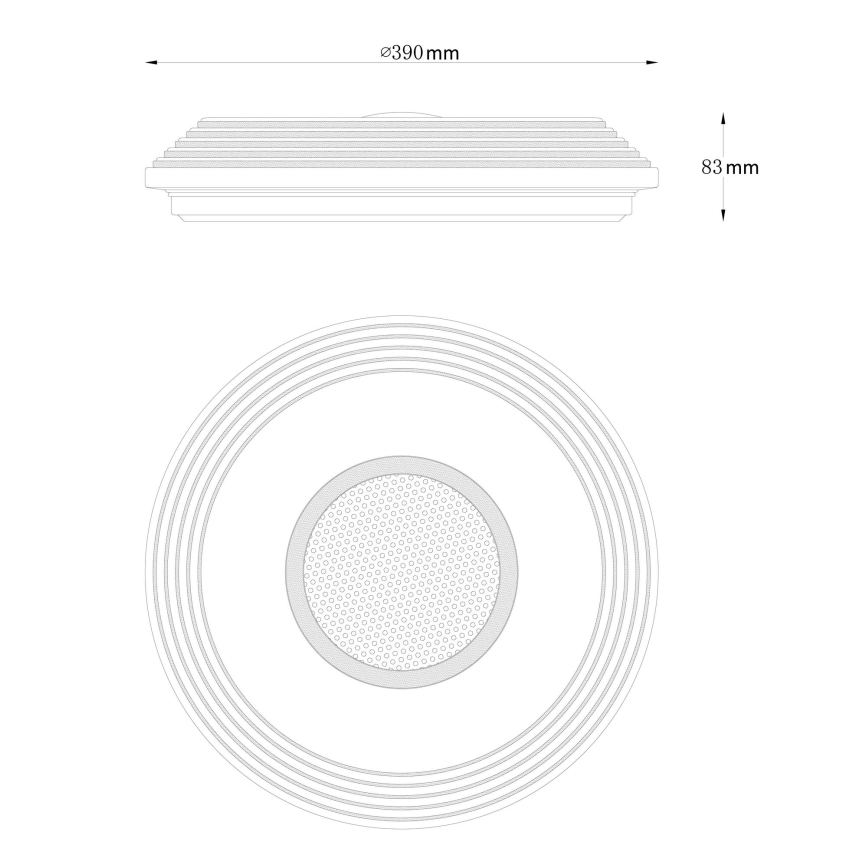 Globo - Dimmbare LED-Deckenleuchte LED/24W/230V 2700-6500K + Fernbedienung
