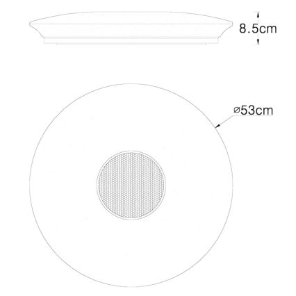 Globo - Dimmbare RGBW-Deckenleuchte LED/50W/230V + Fernbedienung