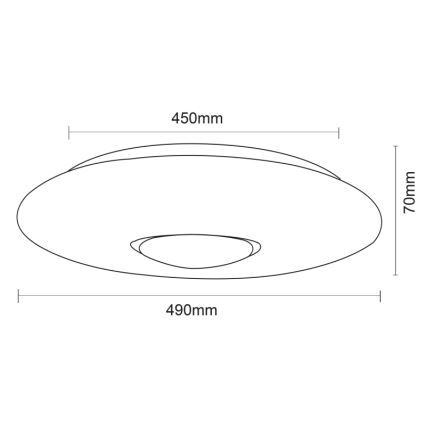 Globo - Dimmbare RGBW-Deckenleuchte LED/40W/230V 3000-6500K + Fernbedienung