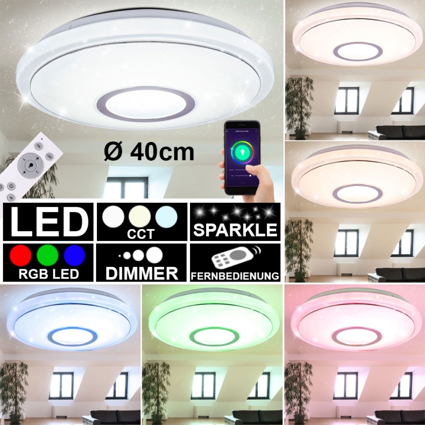 Globo - Dimmbare RGBW-Deckenleuchte LED/16W/230V 2700-6500K WiFi Tuya + Fernbedienung