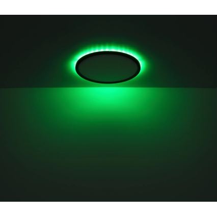 Globo - LED RGB Dimmbare Deckenleuchte für Badezimmer LED/18W/230V 3000-6000K + Fernbedienung IP44 schwarz