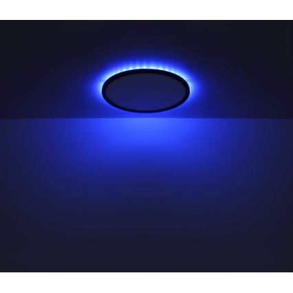 Globo - LED RGB Dimmbare Deckenleuchte für Badezimmer LED/18W/230V 3000-6000K + Fernbedienung IP44 schwarz