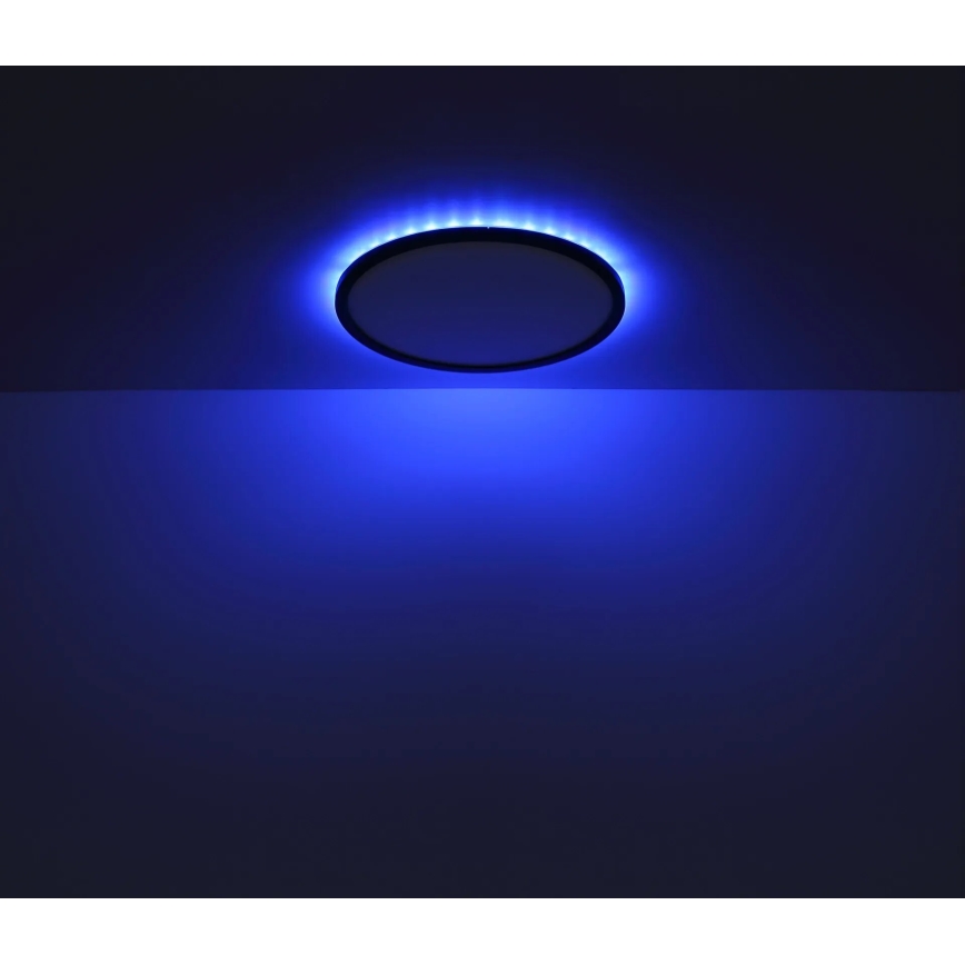 Globo - LED RGB Dimmbare Deckenleuchte für Badezimmer LED/18W/230V 3000-6000K + Fernbedienung IP44 schwarz