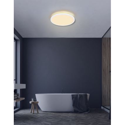 Globo - Dimmbare LED-Deckenleuchte für das Badezimmer LED/24W/230V d 42 cm IP44 weiß