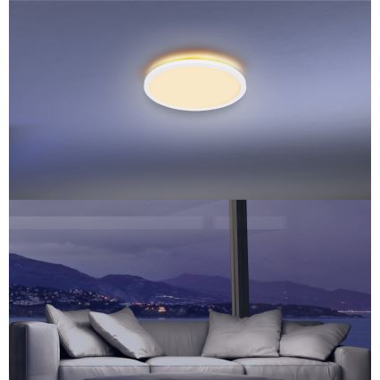 Globo - Dimmbare LED-Deckenleuchte für das Badezimmer LED/24W/230V d 42 cm IP44 weiß