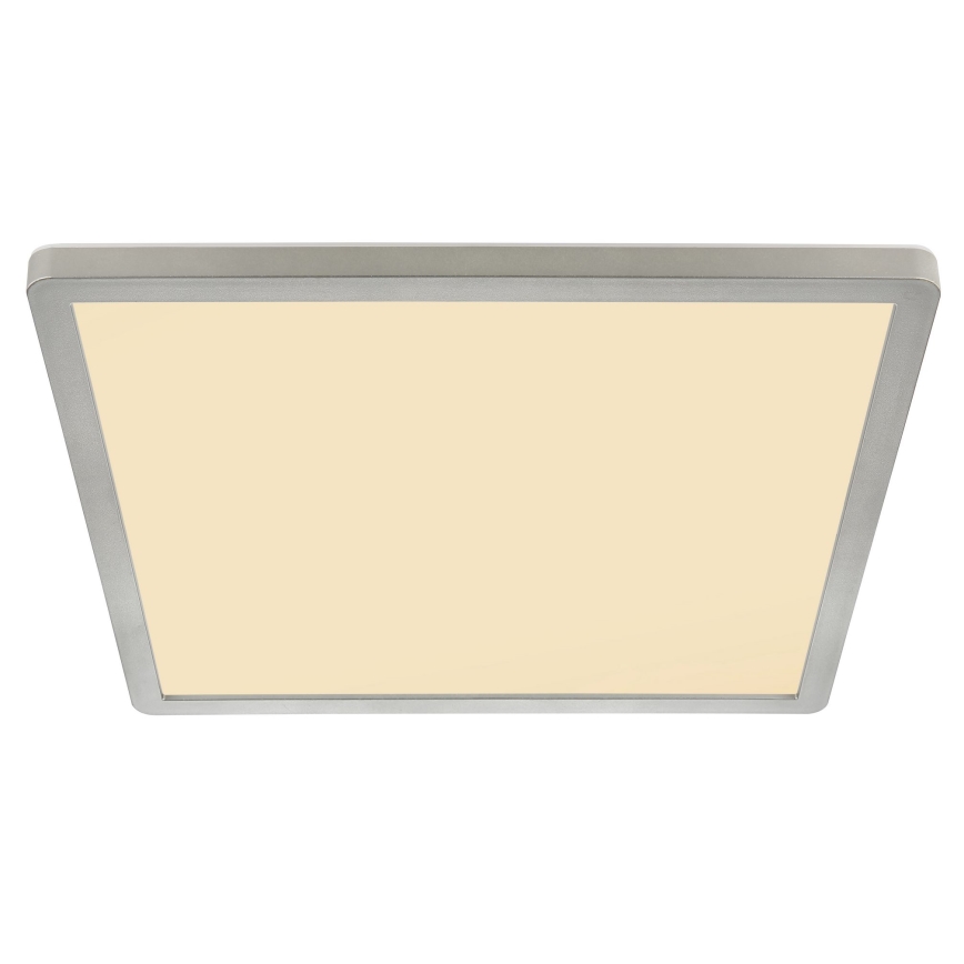 Globo - Dimmbare LED-Deckenleuchte für Badezimmer LED/18W/230V 29,4x29,4 cm IP44 matt Chrom