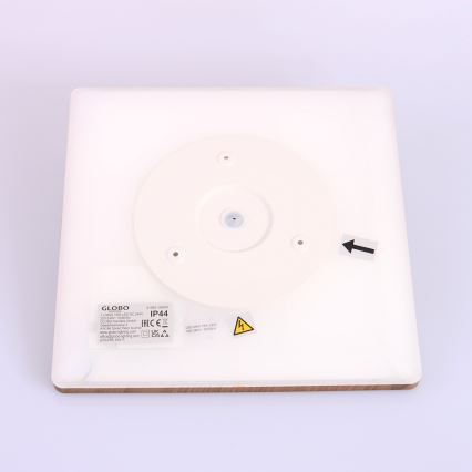 Globo - Dimmbare LED-Deckenleuchte für das Badezimmer LED/18W/230V 29,4x29,4 cm IP44 braun