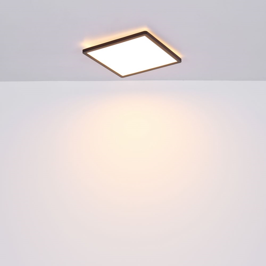 Globo - LED dimmbare Badezimmer-Deckenleuchte LED/24W/230V 42x42 cm IP44 schwarz
