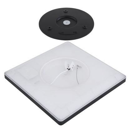 Globo - LED dimmbare Badezimmer-Deckenleuchte LED/24W/230V 42x42 cm IP44 schwarz