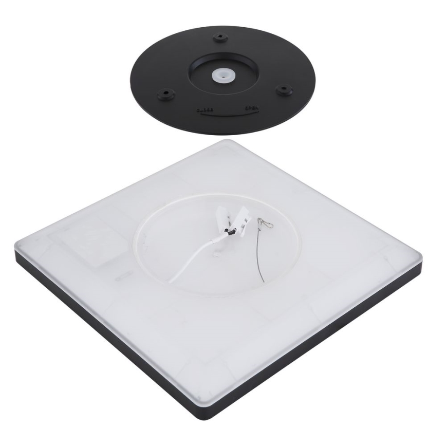 Globo - LED dimmbare Badezimmer-Deckenleuchte LED/24W/230V 42x42 cm IP44 schwarz