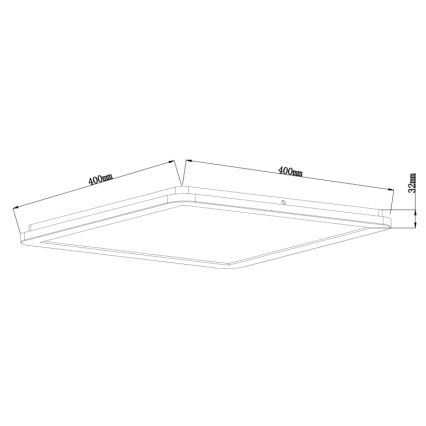 Globo - LED dimmbare Badezimmer-Deckenleuchte LED/24W/230V 42x42 cm IP44 weiß