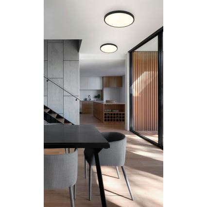 Globo - LED-Deckenleuchte LED/15W/230V 4000K d 23 cm schwarz