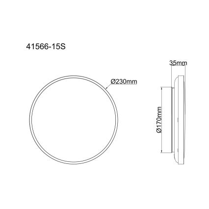 Globo - LED-Deckenleuchte LED/15W/230V 4000K d 23 cm schwarz
