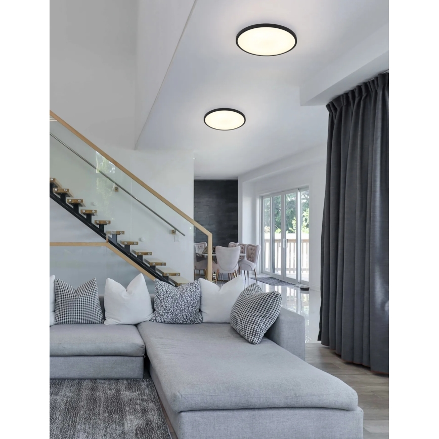 Globo - LED-Deckenleuchte LED/20W/230V 4000K Ø 30 cm schwarz