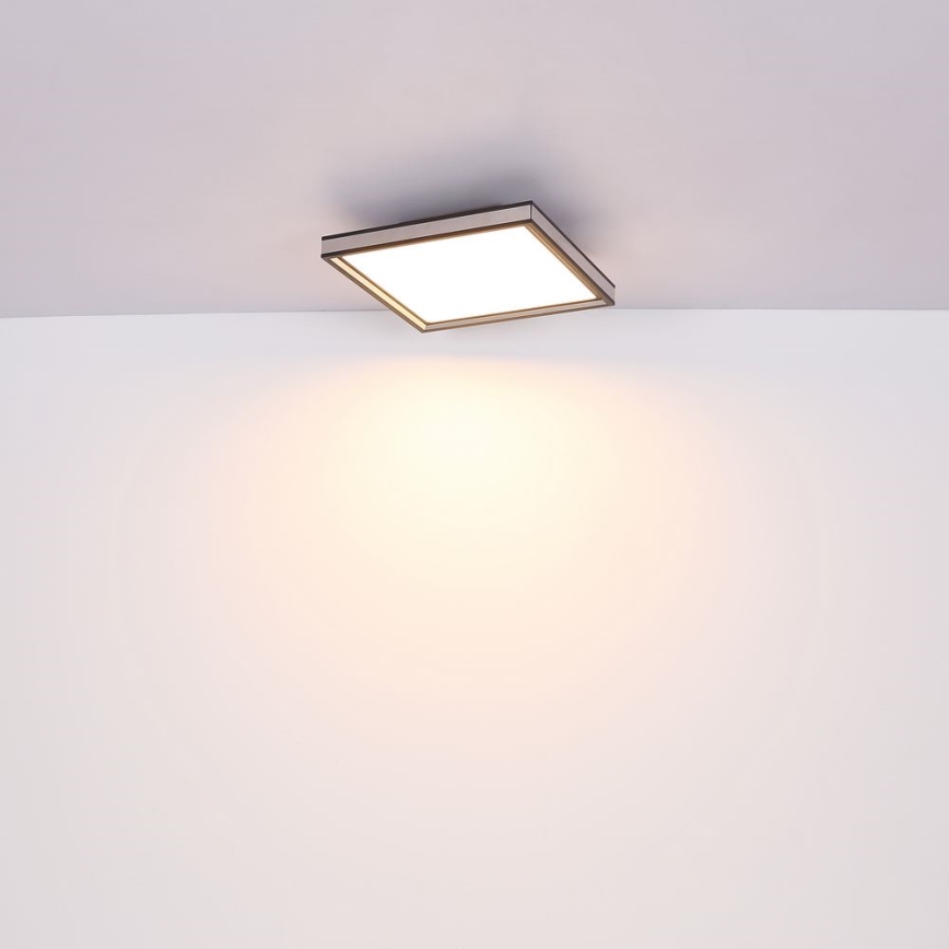 Globo - LED Deckenleuchte LED/12W/230V 30x30 cm schwarz/weiß