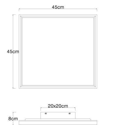 Globo - Dimmbare LED-Deckenleuchte LED/24W/230V 2700-6500K + Fernbedienung