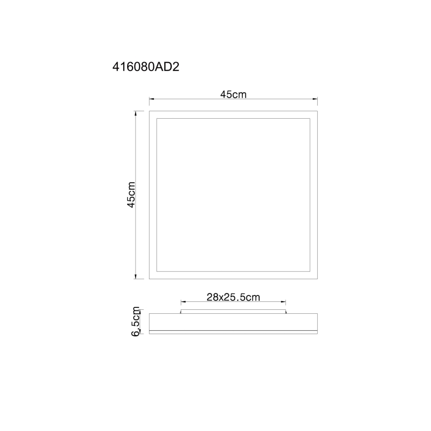 Globo - LED-Deckenleuchte LED/24W/230V 3000K 45x45 cm
