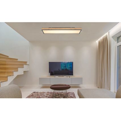 Globo - Dimmbare LED-Deckenleuchte LED/36W/230V 2700-6500K braun/grau + Fernbedienung