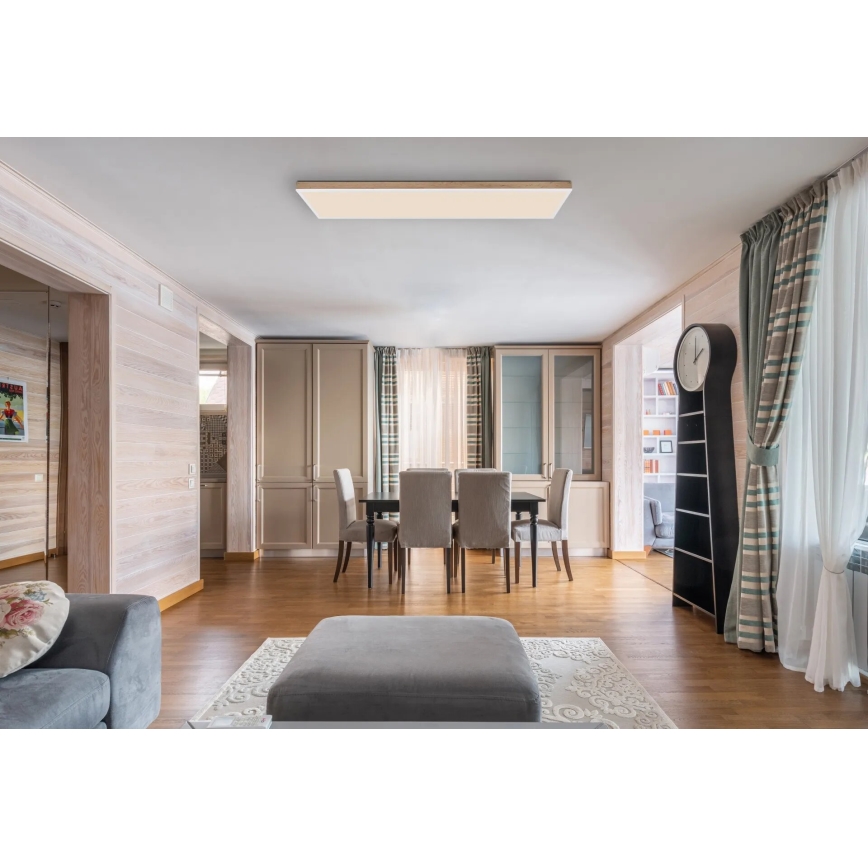 Globo - Dimmbare LED-Deckenleuchte LED/36W/230V 2700-6500K + Fernbedienung braun/weiß