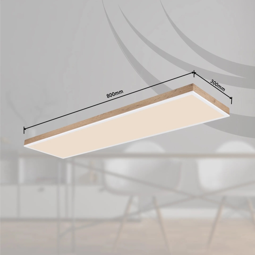 Globo - Dimmbare LED-Deckenleuchte LED/36W/230V 2700-6500K + Fernbedienung braun/weiß