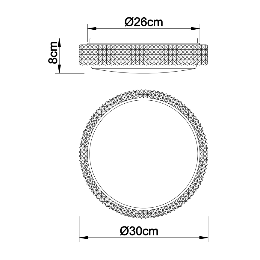 Globo - LED-Deckenleuchte LED/12W/230V 2700/4200/6500K d 30 cm